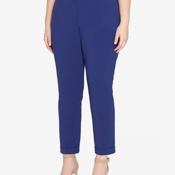 Lane Bryant Allie Royal Blue Cuffed Pants EUC sz 18 - Picture 2 of 9